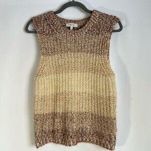 b.young Byomia Brown, Cream & Tan Knitted Tank Top